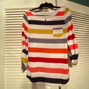 DNA Couture Red and Gray Boxy Blouse